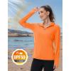 imageTACVASEN Womens Sun Hoodies Lightweight Jacket for Women Zip Up UPF 50 UV Shirt Long SleevesOrange