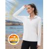 imageTACVASEN Womens Sun Hoodies Lightweight Jacket for Women Zip Up UPF 50 UV Shirt Long SleevesWhite