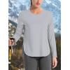 imageTACVASEN Womens Sun Shirts Long Sleeves Quick Dry Lightweight UPF 50 Workout Tops for Summer Outdoor WearBright Gray