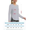 imageTACVASEN Womens Sun Shirts Long Sleeves Quick Dry Lightweight UPF 50 Workout Tops for Summer Outdoor WearBright Gray