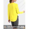 imageTACVASEN Womens Sun Shirts Long Sleeves Quick Dry Lightweight UPF 50 Workout Tops for Summer Outdoor WearBright Yellow