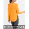 imageTACVASEN Womens Sun Shirts Long Sleeves Quick Dry Lightweight UPF 50 Workout Tops for Summer Outdoor WearFresh Orange
