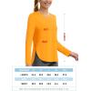 imageTACVASEN Womens Sun Shirts Long Sleeves Quick Dry Lightweight UPF 50 Workout Tops for Summer Outdoor WearFresh Orange