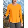 imageTACVASEN Womens Sun Shirts Long Sleeves Quick Dry Lightweight UPF 50 Workout Tops for Summer Outdoor WearFresh Orange