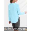 imageTACVASEN Womens Sun Shirts Long Sleeves Quick Dry Lightweight UPF 50 Workout Tops for Summer Outdoor WearLake Blue