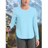 imageTACVASEN Womens Sun Shirts Long Sleeves Quick Dry Lightweight UPF 50 Workout Tops for Summer Outdoor WearLake Blue