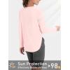 imageTACVASEN Womens Sun Shirts Long Sleeves Quick Dry Lightweight UPF 50 Workout Tops for Summer Outdoor WearLight Pink