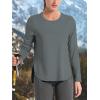 imageTACVASEN Womens Sun Shirts Long Sleeves Quick Dry Lightweight UPF 50 Workout Tops for Summer Outdoor WearSea Grey