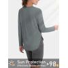 imageTACVASEN Womens Sun Shirts Long Sleeves Quick Dry Lightweight UPF 50 Workout Tops for Summer Outdoor WearSea Grey