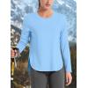 imageTACVASEN Womens Sun Shirts Long Sleeves Quick Dry Lightweight UPF 50 Workout Tops for Summer Outdoor WearSky Blue