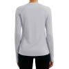 imageTACVASEN Long Sleeve Shirts for Women Workout Top UPF 80 UV Protection Lightweight Rash Guard with Pocket Running ShirtBrightgray