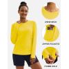 imageTACVASEN Long Sleeve Shirts for Women Workout Top UPF 80 UV Protection Lightweight Rash Guard with Pocket Running ShirtBrightyellow