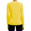 imageTACVASEN Long Sleeve Shirts for Women Workout Top UPF 80 UV Protection Lightweight Rash Guard with Pocket Running ShirtBrightyellow