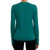 imageTACVASEN Long Sleeve Shirts for Women Workout Top UPF 80 UV Protection Lightweight Rash Guard with Pocket Running ShirtE Green