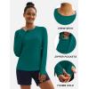 imageTACVASEN Long Sleeve Shirts for Women Workout Top UPF 80 UV Protection Lightweight Rash Guard with Pocket Running ShirtE Green
