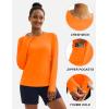imageTACVASEN Long Sleeve Shirts for Women Workout Top UPF 80 UV Protection Lightweight Rash Guard with Pocket Running ShirtFrorange