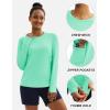 imageTACVASEN Long Sleeve Shirts for Women Workout Top UPF 80 UV Protection Lightweight Rash Guard with Pocket Running ShirtMintgreen