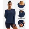 imageTACVASEN Long Sleeve Shirts for Women Workout Top UPF 80 UV Protection Lightweight Rash Guard with Pocket Running ShirtNavy