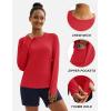 imageTACVASEN Long Sleeve Shirts for Women Workout Top UPF 80 UV Protection Lightweight Rash Guard with Pocket Running ShirtTomatored