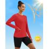imageTACVASEN Long Sleeve Shirts for Women Workout Top UPF 80 UV Protection Lightweight Rash Guard with Pocket Running ShirtTomatored