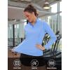 imageTACVASEN Womens Quarter Zip Pullover Golf Shirts UPF 50 Long Sleeve Sun Shirts UV Protection Workout TopsBlue