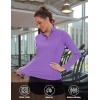 imageTACVASEN Womens Quarter Zip Pullover Golf Shirts UPF 50 Long Sleeve Sun Shirts UV Protection Workout TopsLight Purple