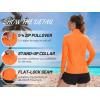imageTACVASEN Womens Quarter Zip Pullover Golf Shirts UPF 50 Long Sleeve Sun Shirts UV Protection Workout TopsOrange