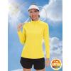 imageTACVASEN Womens Quarter Zip Pullover Golf Shirts UPF 50 Long Sleeve Sun Shirts UV Protection Workout TopsYellow