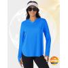 imageTACVASEN Womens UPF 80 UV Protection Hoodie Lightweight Long Sleeves Quick Dry Fishing Running Workout Shirt OutdoorBlue