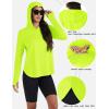 imageTACVASEN Womens UPF 80 UV Protection Hoodie Lightweight Long Sleeves Quick Dry Fishing Running Workout Shirt OutdoorFluorescent Green