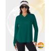 imageTACVASEN Womens UPF 80 UV Protection Hoodie Lightweight Long Sleeves Quick Dry Fishing Running Workout Shirt OutdoorGreen