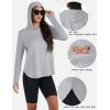 imageTACVASEN Womens UPF 80 UV Protection Hoodie Lightweight Long Sleeves Quick Dry Fishing Running Workout Shirt OutdoorLight Grey