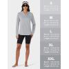 imageTACVASEN Womens UPF 80 UV Protection Hoodie Lightweight Long Sleeves Quick Dry Fishing Running Workout Shirt OutdoorLight Grey