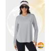 imageTACVASEN Womens UPF 80 UV Protection Hoodie Lightweight Long Sleeves Quick Dry Fishing Running Workout Shirt OutdoorLight Grey