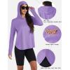 imageTACVASEN Womens UPF 80 UV Protection Hoodie Lightweight Long Sleeves Quick Dry Fishing Running Workout Shirt OutdoorLight Purple