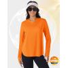 imageTACVASEN Womens UPF 80 UV Protection Hoodie Lightweight Long Sleeves Quick Dry Fishing Running Workout Shirt OutdoorOrange