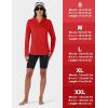 imageTACVASEN Womens UPF 80 UV Protection Hoodie Lightweight Long Sleeves Quick Dry Fishing Running Workout Shirt OutdoorRed