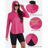 imageTACVASEN Womens UPF 80 UV Protection Hoodie Lightweight Long Sleeves Quick Dry Fishing Running Workout Shirt OutdoorRose Red