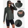 imageTACVASEN Womens UPF 80 UV Protection Hoodie Lightweight Long Sleeves Quick Dry Fishing Running Workout Shirt OutdoorSea Grey