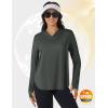 imageTACVASEN Womens UPF 80 UV Protection Hoodie Lightweight Long Sleeves Quick Dry Fishing Running Workout Shirt OutdoorSea Grey