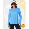 imageTACVASEN Womens UPF 80 UV Protection Hoodie Lightweight Long Sleeves Quick Dry Fishing Running Workout Shirt OutdoorSky Blue