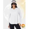 imageTACVASEN Womens UPF 80 UV Protection Hoodie Lightweight Long Sleeves Quick Dry Fishing Running Workout Shirt OutdoorWhite