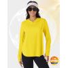 imageTACVASEN Womens UPF 80 UV Protection Hoodie Lightweight Long Sleeves Quick Dry Fishing Running Workout Shirt OutdoorYellow