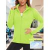 imageTACVASEN Womens Workout Jackets Lightweight Athletic Jacket Zip Up UPF 50 UV Protection Long Sleeve Sun ShirtFgreen