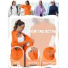 imageTACVASEN Womens Workout Jackets Lightweight Athletic Jacket Zip Up UPF 50 UV Protection Long Sleeve Sun ShirtOrange
