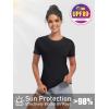 imageTACVASEN Womens Workout Shirt Short Sleeve UPF 80 Sun Protection Shirts Moisture Wicking TopsBlack