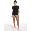 imageTACVASEN Womens Workout Shirt Short Sleeve UPF 80 Sun Protection Shirts Moisture Wicking TopsBlack
