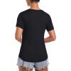 imageTACVASEN Womens Workout Shirt Short Sleeve UPF 80 Sun Protection Shirts Moisture Wicking TopsBlack
