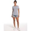 imageTACVASEN Womens Workout Shirt Short Sleeve UPF 80 Sun Protection Shirts Moisture Wicking TopsBright Gray