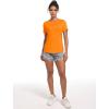 imageTACVASEN Womens Workout Shirt Short Sleeve UPF 80 Sun Protection Shirts Moisture Wicking TopsFresh Orange